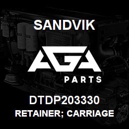 DTDP203330 Sandvik RETAINER; CARRIAGE | AGA Parts