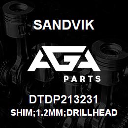 DTDP213231 Sandvik SHIM;1.2MM;DRILLHEAD RETAINER;SHIM | AGA Parts