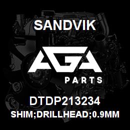 DTDP213234 Sandvik SHIM;DRILLHEAD;0.9MM THK STAINLESS S | AGA Parts