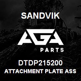 DTDP215200 Sandvik ATTACHMENT PLATE ASSY;REMOVABL STYLE | AGA Parts