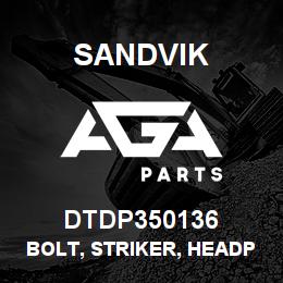 DTDP350136 Sandvik BOLT, STRIKER, HEADPLATE SHORT | AGA Parts