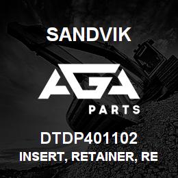 DTDP401102 Sandvik INSERT, RETAINER, RECEIVER BEAM | AGA Parts