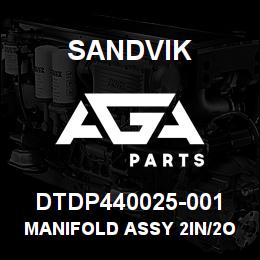 DTDP440025-001 Sandvik MANIFOLD ASSY 2IN/2OUT BSPP | AGA Parts
