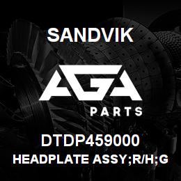 DTDP459000 Sandvik HEADPLATE ASSY;R/H;GRIP/JAW | AGA Parts