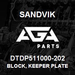 DTDP511000-202 Sandvik BLOCK, KEEPER PLATE | AGA Parts