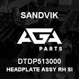 DTDP513000 Sandvik HEADPLATE ASSY RH SIDE G/J UN2807 | AGA Parts