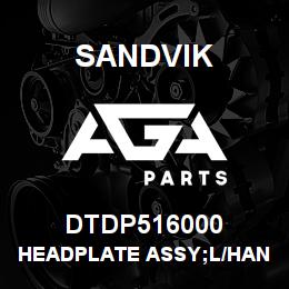 DTDP516000 Sandvik HEADPLATE ASSY;L/HAND;SIDE LOAD GRIP | AGA Parts