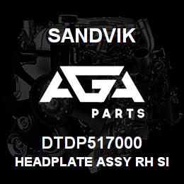 DTDP517000 Sandvik HEADPLATE ASSY RH SIDE G/J UN2807 | AGA Parts