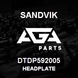 DTDP592005 Sandvik HEADPLATE | AGA Parts