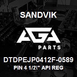 DTDPEJP0412F-0589 Sandvik PIN 4 1/2" API REG 3 1/2" | AGA Parts