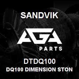 DTDQ100 Sandvik DQ100 DIMENSION STONE DRILL | AGA Parts