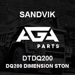 DTDQ200 Sandvik DQ200 DIMENSION STONE DRILL | AGA Parts