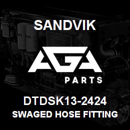 DTDSK13-2424 Sandvik SWAGED HOSE FITTING SEA 1 1/2" FLAN | AGA Parts