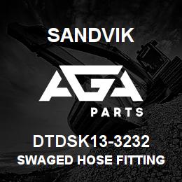 DTDSK13-3232 Sandvik SWAGED HOSE FITTING SAE 2" | AGA Parts