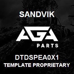 DTDSPEA0X1 Sandvik TEMPLATE PROPRIETARY/PURCHASE_SECO | AGA Parts