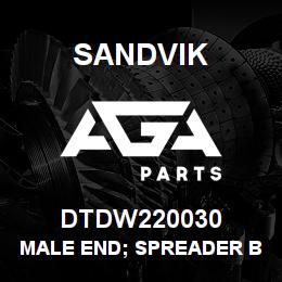 DTDW220030 Sandvik MALE END; SPREADER BAR | AGA Parts