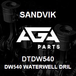 DTDW540 Sandvik DW540 WATERWELL DRILL | AGA Parts