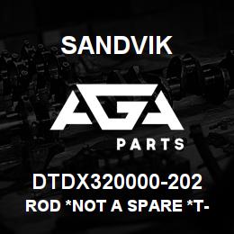 DTDX320000-202 Sandvik ROD *NOT A SPARE *T-TEXT | AGA Parts