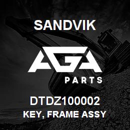DTDZ100002 Sandvik KEY, FRAME ASSY | AGA Parts