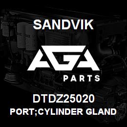 DTDZ25020 Sandvik PORT;CYLINDER GLAND END;3/8"GALLER | AGA Parts