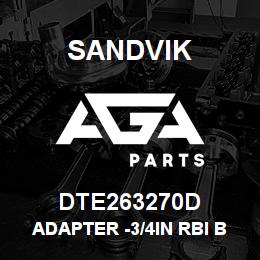 DTE263270D Sandvik ADAPTER -3/4IN RBI BLADE BIT HOLDE | AGA Parts