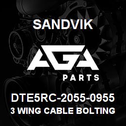 DTE5RC-2055-0955 Sandvik 3 WING CABLE BOLTING BIT | AGA Parts
