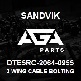DTE5RC-2064-0955 Sandvik 3 WING CABLE BOLTING BIT | AGA Parts