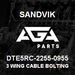 DTE5RC-2255-0955 Sandvik 3 WING CABLE BOLTING BIT | AGA Parts