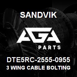 DTE5RC-2555-0955 Sandvik 3 WING CABLE BOLTING BIT | AGA Parts