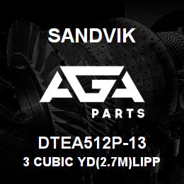 DTEA512P-13 Sandvik 3 CUBIC YD(2.7M)LIPPED BUCKET *T-T | AGA Parts