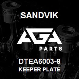 DTEA6003-8 Sandvik KEEPER PLATE | AGA Parts