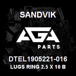 DTEL1905221-016 Sandvik LUGS RING 2.5 X 10 BLUE | AGA Parts
