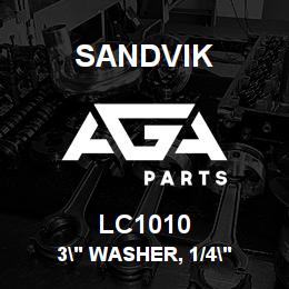 LC1010 Sandvik 3" WASHER, 1/4" | AGA Parts