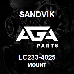 LC233-4025 Sandvik MOUNT | AGA Parts