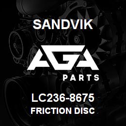 LC236-8675 Sandvik FRICTION DISC | AGA Parts