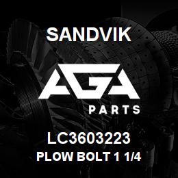 LC3603223 Sandvik PLOW BOLT 1 1/4 | AGA Parts