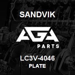 LC3V-4046 Sandvik PLATE | AGA Parts