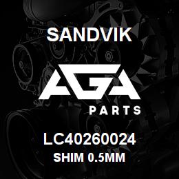 LC40260024 Sandvik SHIM 0.5MM | AGA Parts
