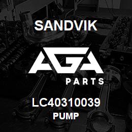 LC40310039 Sandvik PUMP | AGA Parts