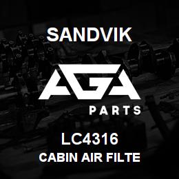 LC4316 Sandvik CABIN AIR FILTE | AGA Parts