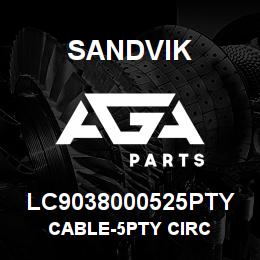 LC9038000525PTY Sandvik CABLE-5PTY CIRC | AGA Parts