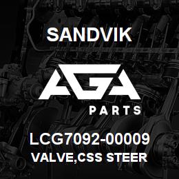 LCG7092-00009 Sandvik VALVE,CSS STEER | AGA Parts