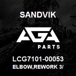 LCG7101-00053 Sandvik ELBOW,REWORK 3/ | AGA Parts