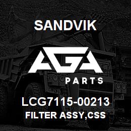LCG7115-00213 Sandvik FILTER ASSY,CSS | AGA Parts
