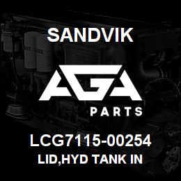 LCG7115-00254 Sandvik LID,HYD TANK IN | AGA Parts
