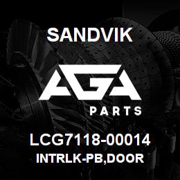 LCG7118-00014 Sandvik INTRLK-PB,DOOR | AGA Parts