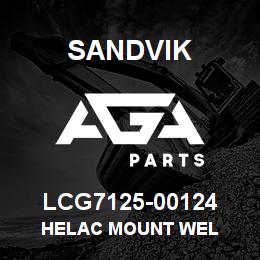 LCG7125-00124 Sandvik HELAC MOUNT WEL | AGA Parts
