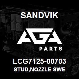 LCG7125-00703 Sandvik STUD,NOZZLE SWE | AGA Parts