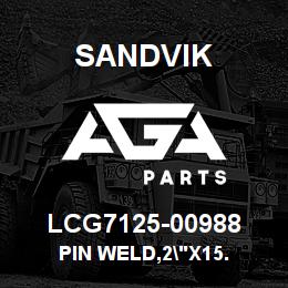 LCG7125-00988 Sandvik PIN WELD,2"X15. | AGA Parts