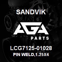LCG7125-01028 Sandvik PIN WELD,1.25X4 | AGA Parts